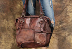 Handmade Leather handbag purse shoulder bag for women leather