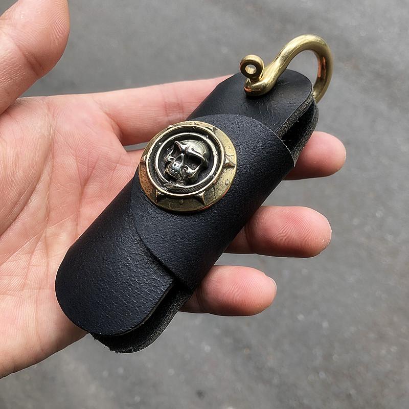 Black Leather Key Holder