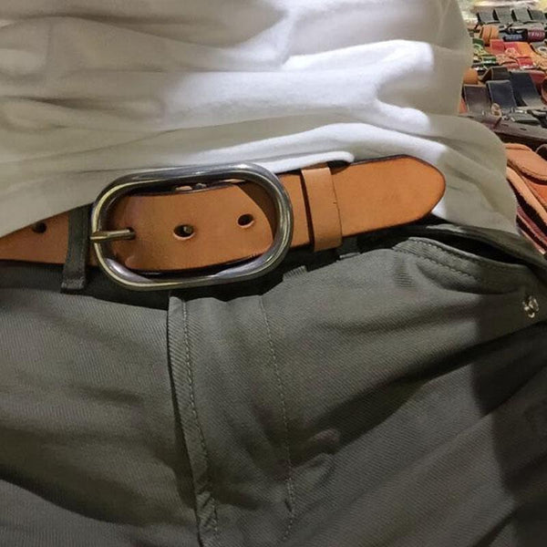 Genuine Leather Punk Rock Biker Trucker Mens Belt Men Black Coffee Belt for Men YBL01181067