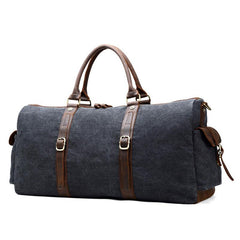 Mens Waxed Canvas Leather Large Weekender Bags Canvas Travel Bag for Men