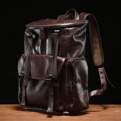 Cool Leather Mens Backpack Travel Backpack School Backpacks for Men