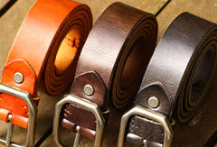 Genuine Leather Mens Leather Men Brown Black Belt for Men Cool Leather Belt - EverHandmade