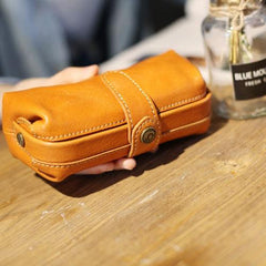 Handmade Leather Long Wallet Bag Pen Purse Clutch For Women - Annie Jewel