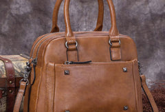Genuine Leather Handbag Vintage Crossbody Bag Shoulder Bag Purse For Women - EverHandmade
