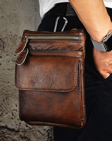 Leather Belt Pouch for Men Waist Bag BELT BAG Cell Phone Holster Shoulder Bag For Men