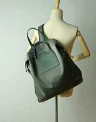 Womens Black Nylon Backpack Purse Best Satchel Backpack Nylon Leather School Rucksack for Ladies
