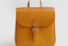 Handmade Leather backpack Tan bag purse shoulder bag phone satchel bag - EverHandmade