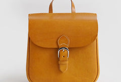 Handmade Leather backpack Tan bag purse shoulder bag phone satchel bag