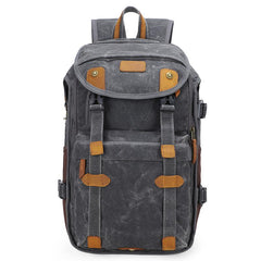 Brown CANVAS WATERPROOF MENS 15'' CANON CAMERA BACKPACK LARGE NIKON CAMERA BAG DSLR CAMERA BAG FOR MEN