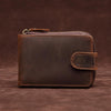 Brown Leather Billfold Cards Wallet for Men Small License Wallet Cards Wallets For Men