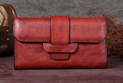 Vintage Women Leather Wallet Long Wallets Long Wallet For Women