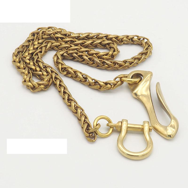 Cool Gold Mens 19'' Biker Wallet Chain Brass Trucker Wallet Chain Pants Chain for Men