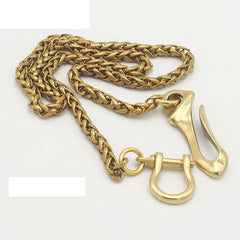 Cool Gold Mens 19'' Biker Wallet Chain Brass Trucker Wallet Chain Pants Chain for Men