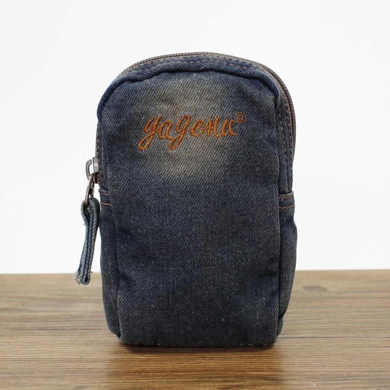 Denim Jean Womens Mens Mobile Bag Wristlet Bag Jean Blue Clutch Purse For Women