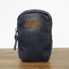 Denim Jean Womens Mens Mobile Bag Wristlet Bag Jean Blue Clutch Purse For Women