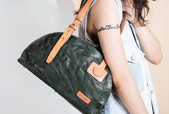 Handmade Genuine Leather Handbag Shopper Bag Purse Shoulder Bag Purse For Women - EverHandmade