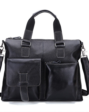 Vintage Leather Mens Briefcase Business Bag Work Bag For Men