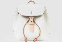 Handmade Leather backpack shoulder white purse for women leather shoulder bag - EverHandmade