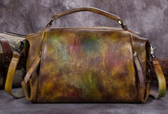 Genuine Leather Handbag Vintage Crossbody Bag Shoulder Bag Purse For Women - EverHandmade