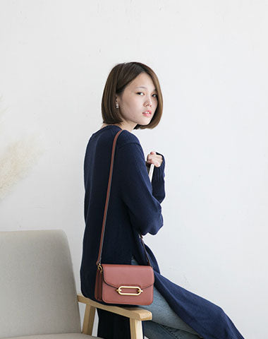 Minimalist Leather Womens Stylish Small Crossbody Purse Shoulder Bag for Women