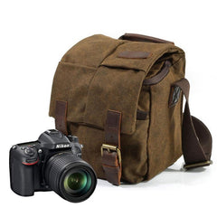 Mens Small Canvas Camera Messenger Bag Side Bag Camera Shoulder Bag for Men