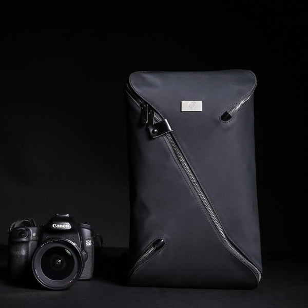 Cool Oxford Cloth Casual Men's Sling Bag Black One Shoulder Backpack Chest Bag F XFZ01192043