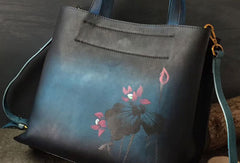 Genuine Leather Handbag Vintage Painted Bag Crossbody Bag Shoulder Bag Purse For Women - EverHandmade