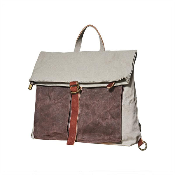 Canvas Leather Convertible Backpack Messenger Bag Satchel Backpack Mens Canvas M NXX01782041