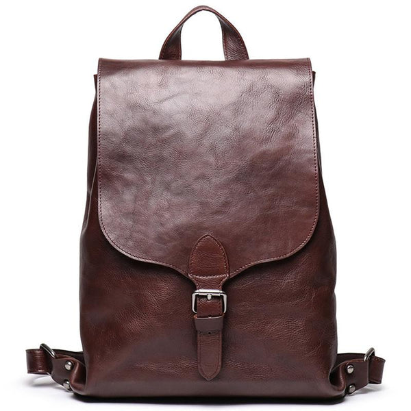 Best Brown Mens Leather 14 inches School - Back View