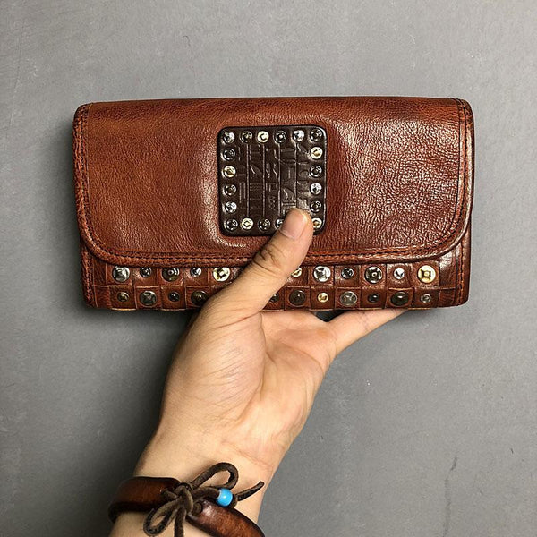 Handmade Genuine Leather Mens Clutch Cool Fashion - Back View
