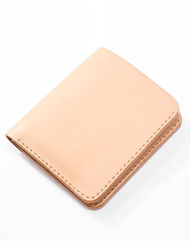 Handmade Leather Minimalist Womens Mens Bifold Small Wallets billfold Wallets for Men