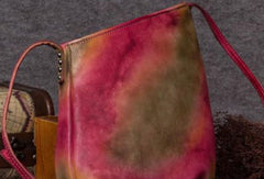 Genuine Leather Handbag Vintage Bucket Bag Crossbody Bag Shoulder Bag Purse For Women - EverHandmade