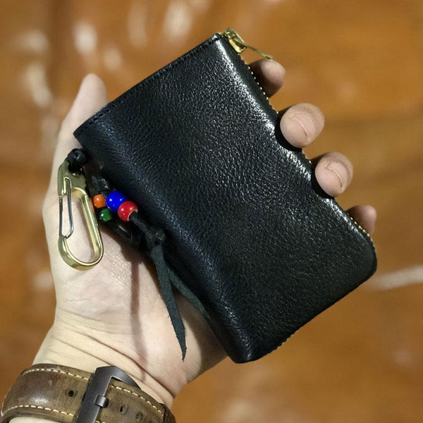 Handmade Leather Mens Cool Key Wallet Car - Back View
