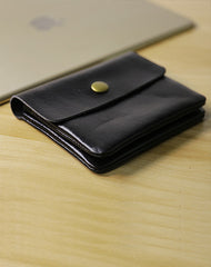 Cute Women Dark Brown Leather Mini Zip Coin Wallets Change Wallets Slim Billfold Wallet For Women