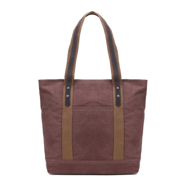 Casual Canvas Leather Womens Mens Large White Tote Bag Shoulder Bag Khaki Tote P MCCY01481085