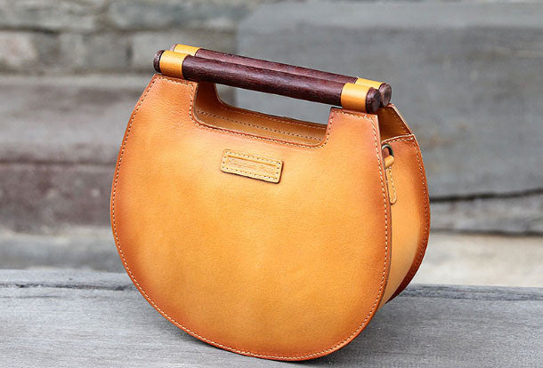 Handmade handbag purse leather crossbody bag purse shoulder bag for women