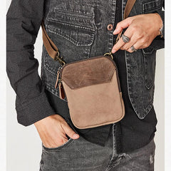Cool Canvas Mens Mini Side Bag Small Vertical Messenger Bags Courier Bag for Men