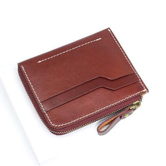 Leather Mens Front Pocket Wallets Small Slim Wallet billfold Card Wallet Change Wallet for Men