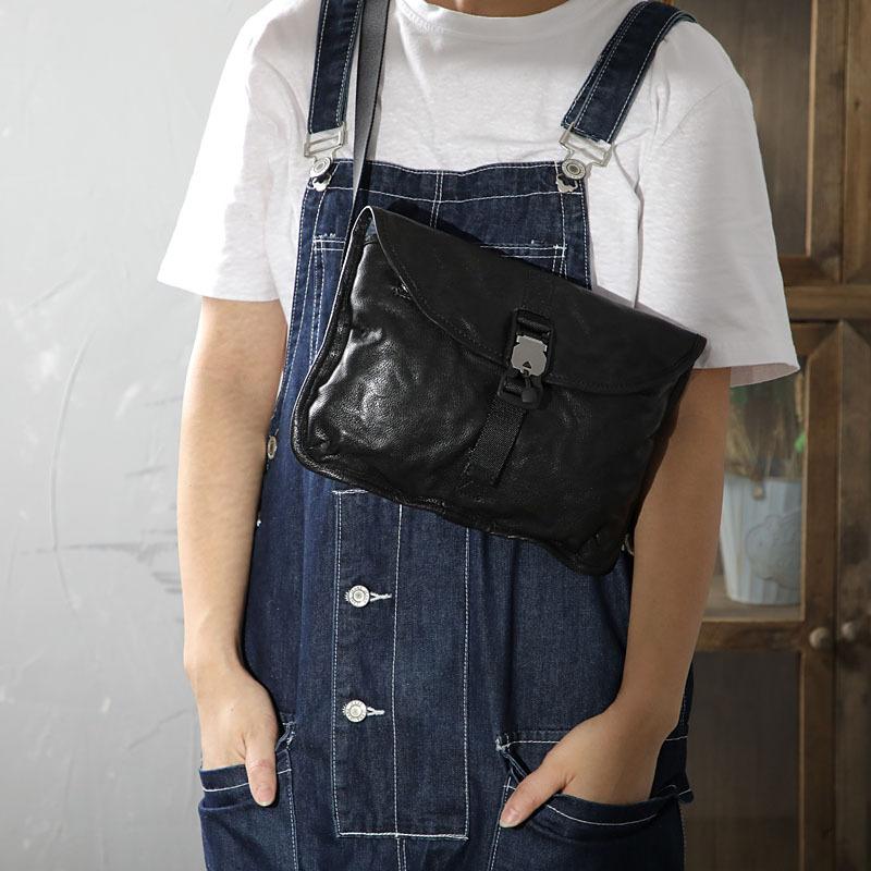 DISTRESSED BROWN LEATHER MEN'S Side BAG 10 inches MESSENGER BAG Leather Coffee Courier BAGs FOR MEN