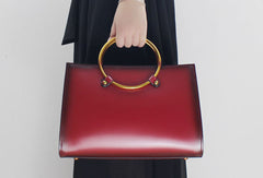 Genuine Leather handbag  purse shoulder bag black for women leather crossbody bag - EverHandmade