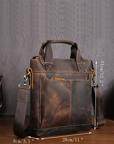 Vintage Leather Men Briefcases Work Bag Business Bag Laptop Bag For Men