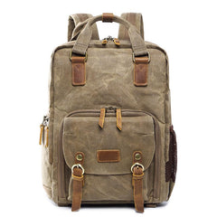 GREEN LARGE CANVAS WATERPROOF MENS CANON Handbag CAMERA BACKPACK NIKON CAMERA BAG DSLR CAMERA BAG FOR Women