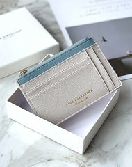 Cute Women Purple Vegan Leather Slim Card Holders Small Card Wallet Card Holder Credit Card Holder For Women