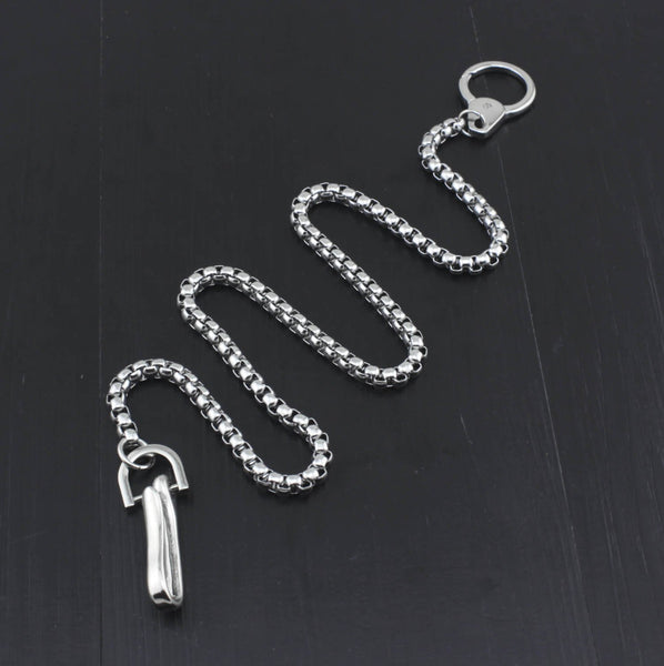 Cool Stainless Steel Mens Wallet Chain Silver Pants Chain Long Biker Wallet Chai WG00581049