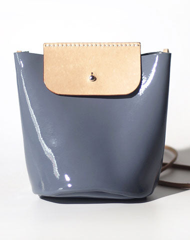 Handmade Fashion Women Leather bucket crossbody bag Barrel shoulder bag for women