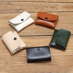 leather coin purse Cute Leather Card Holders Women Coin Wallets Handmade Card Wallet For Women