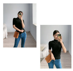 Cute Black Leather Phone Purse Women Side Bag Box Phone Crossbody Purse For Women