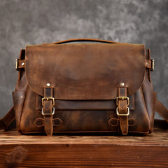 Handmade leather mens Briefcases Messenger bags Vintage Laptop Briefcases Business Briefcases - EverHandmade