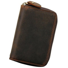 key and wallet holder​ Leather Key Holder Wallet Mens Leather CarKey Fob Wallet Zipper Leather Key Wallet 