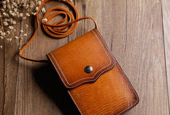 Vintage Leather Small phone Purse shoulder bag leather crossbody bag for women